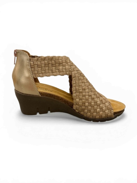 Comfortiva Shoes - Comfortiva Alesha Metallic Woven Wedge Sandals Bronze Gold 6.5 NIB